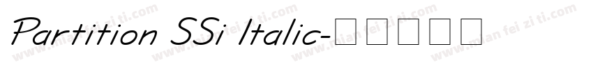 Partition SSi Italic字体转换